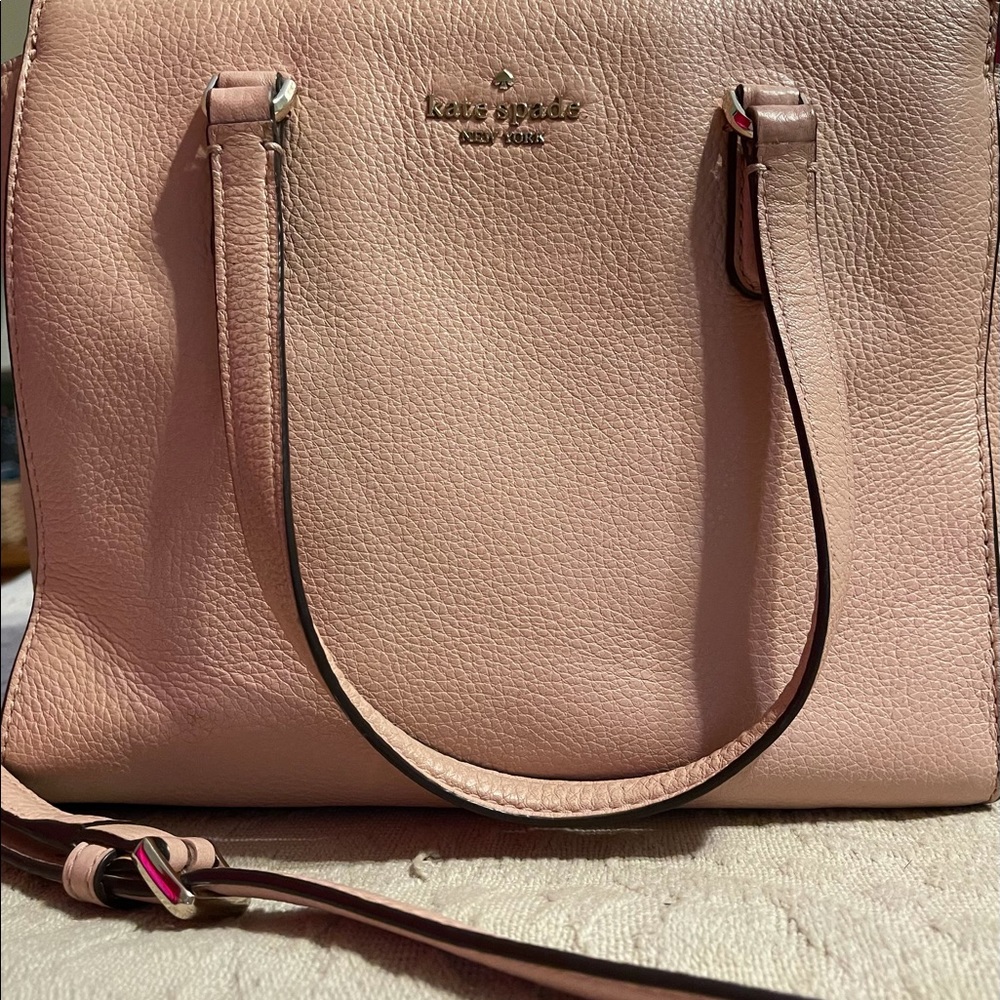 Kate Spade shoulder bag light peach/blush color.  Like brand new!